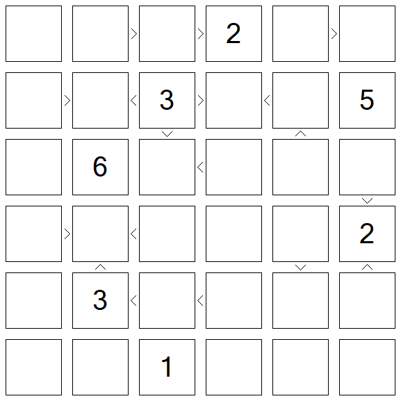 Futoshiki - Difficile