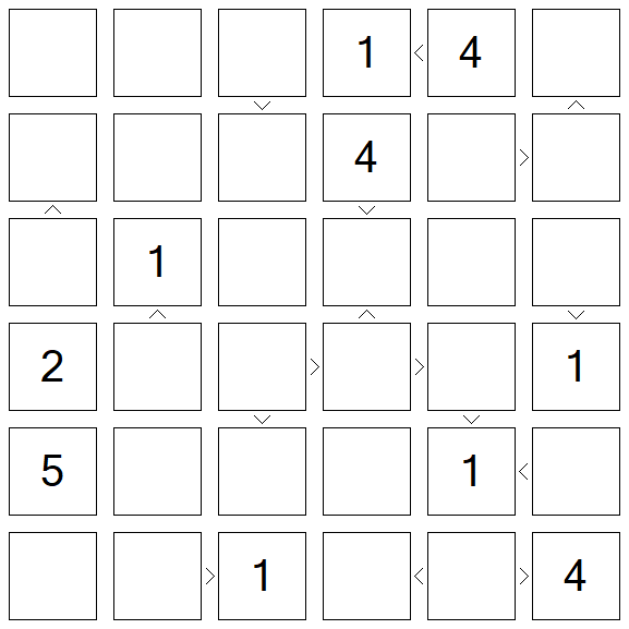Futoshiki - Difficile