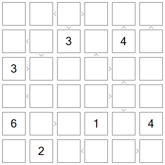 Futoshiki - Difficile