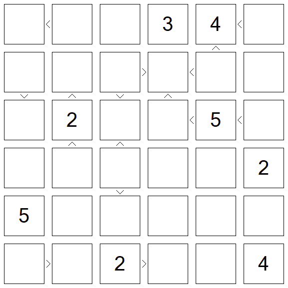 Futoshiki - Difficile