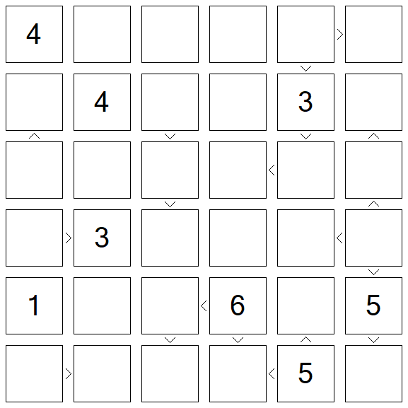 Futoshiki - Difficile