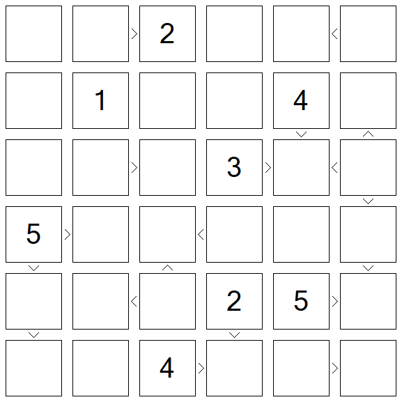 Futoshiki - Difficile