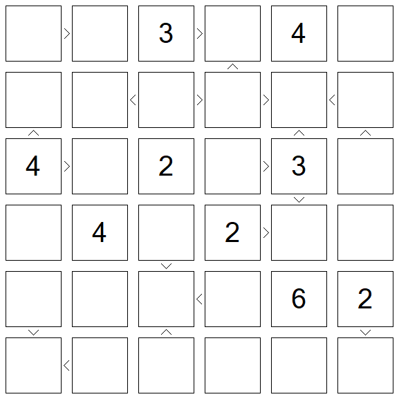 Futoshiki - Difficile