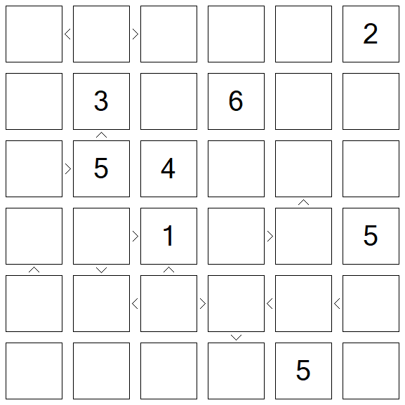 Futoshiki - Difficile