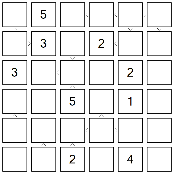 Futoshiki - Difficile