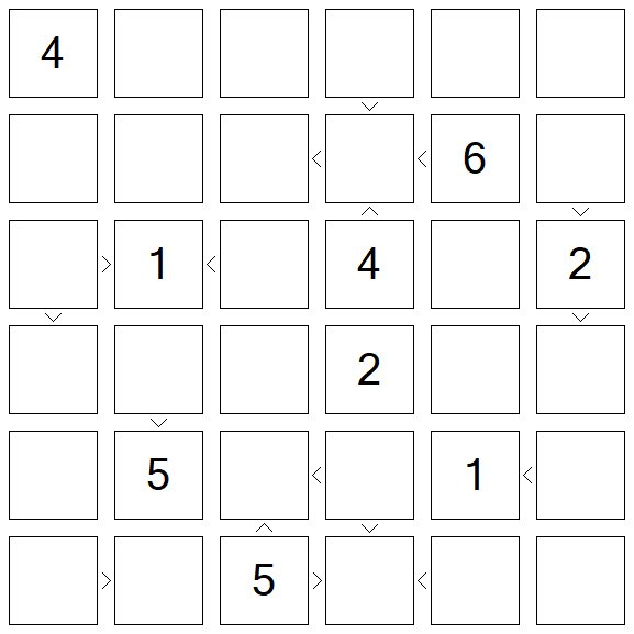 Futoshiki - Difficile