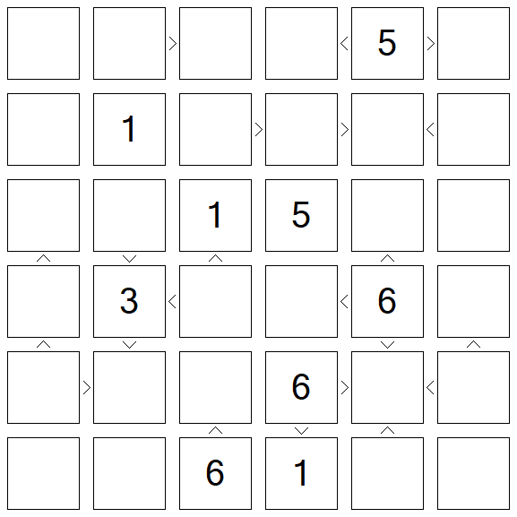 Futoshiki - Difficile