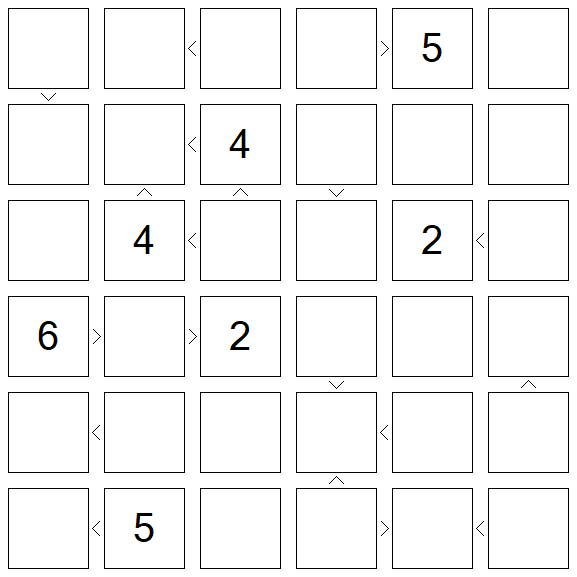 Futoshiki - Difícil