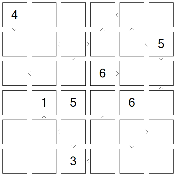 Futoshiki - Schwierig