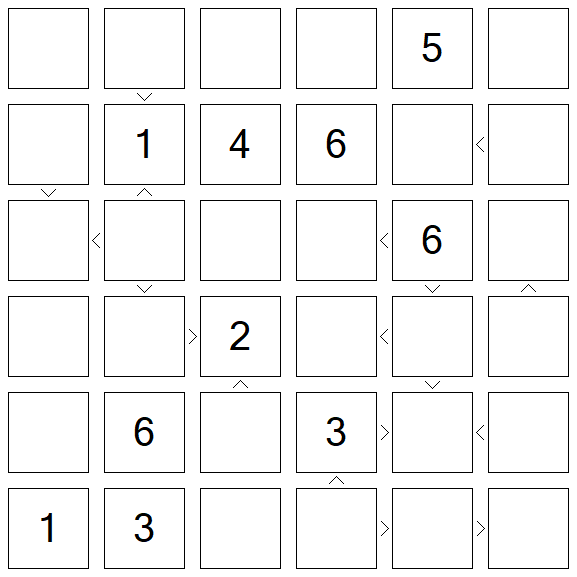 Futoshiki - Difficile