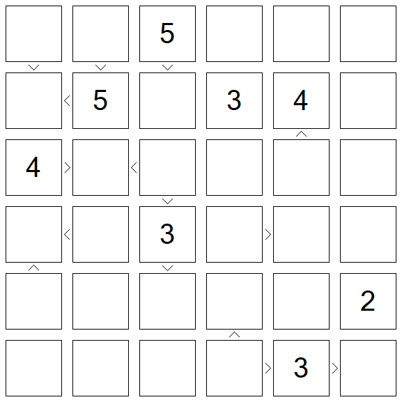 Futoshiki - Difficile