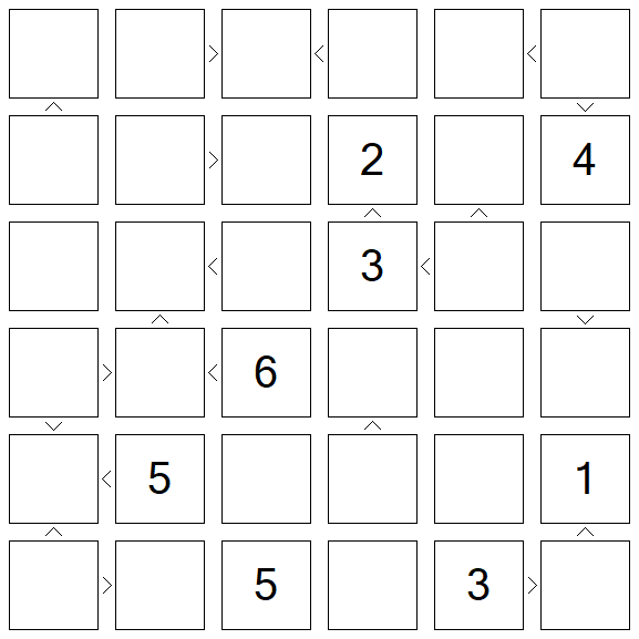 Futoshiki - Difficile