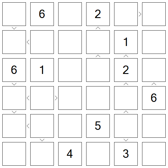 Futoshiki - Difficile