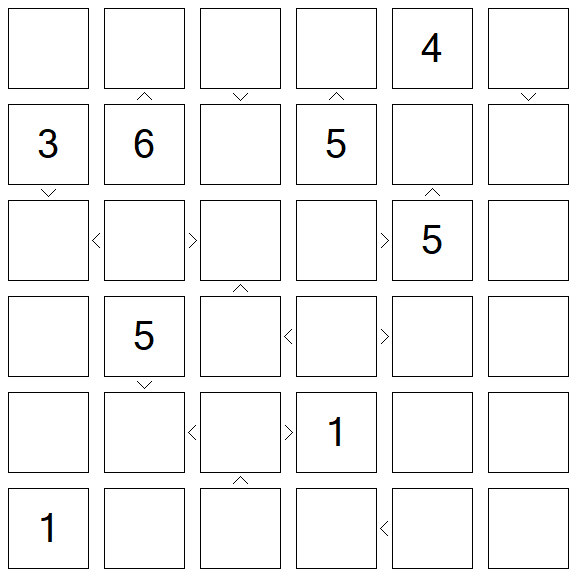 Futoshiki - Difficile