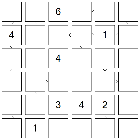 Futoshiki - Difficile