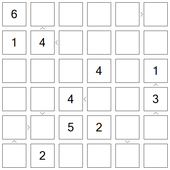 Futoshiki - Difficile