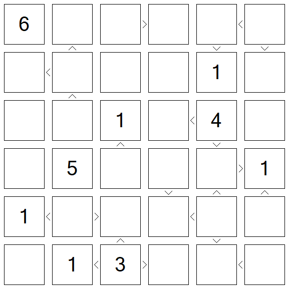 Futoshiki - Difficile