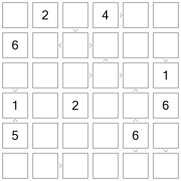 Futoshiki - Difficile
