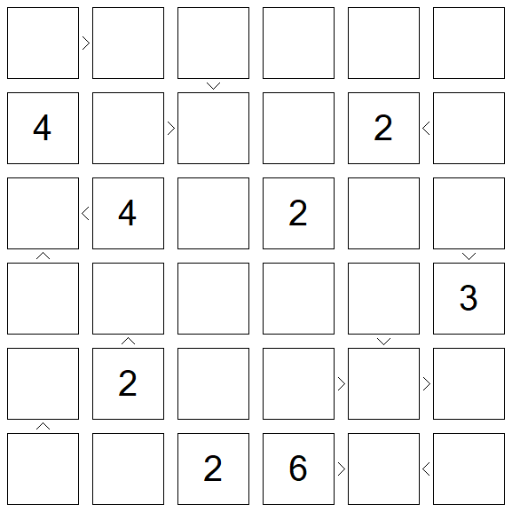 Futoshiki - Difficile