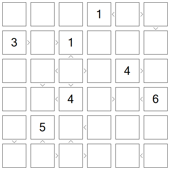 Futoshiki - Difficile