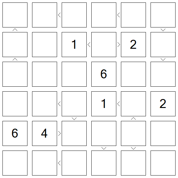 Futoshiki - Difficile