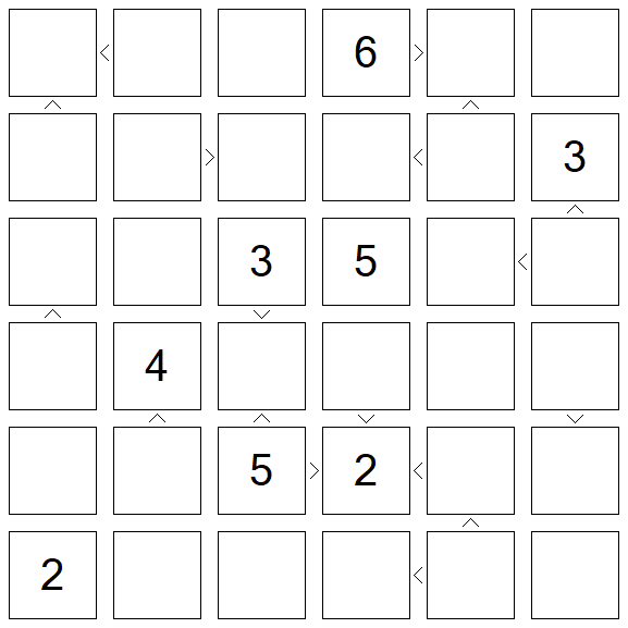 Futoshiki - Difficile