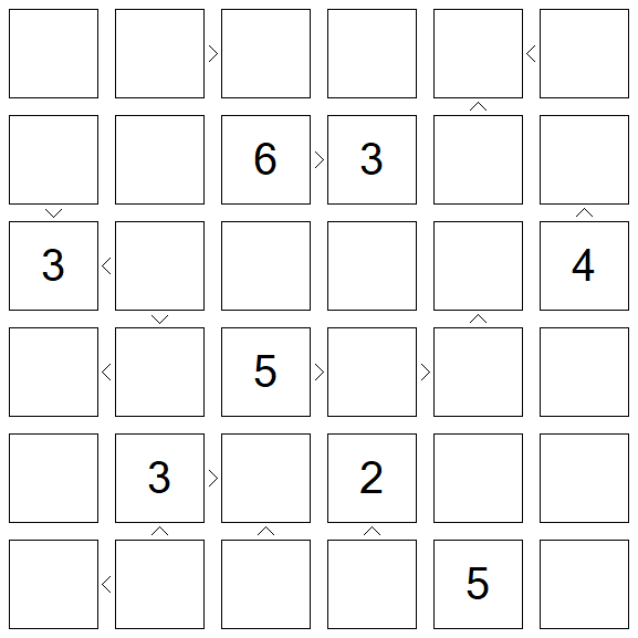 Futoshiki - Difficile