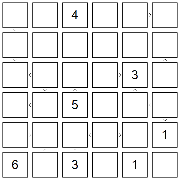 Futoshiki - Difficile