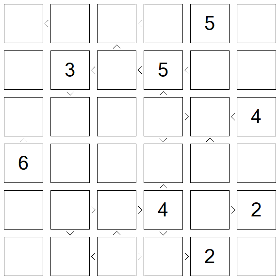 Futoshiki - Difficile