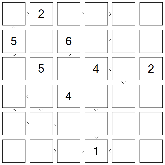 Futoshiki - Difficile