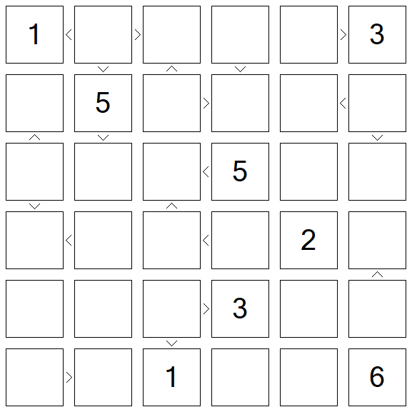 Futoshiki - Difficile