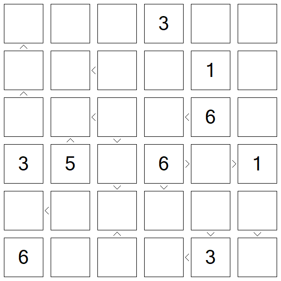 Futoshiki - Difficile