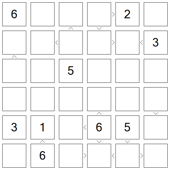 Futoshiki - Difficile
