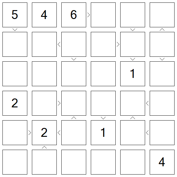 Futoshiki - Difficile