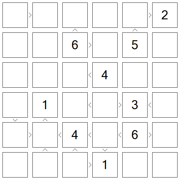 Futoshiki - Difficile