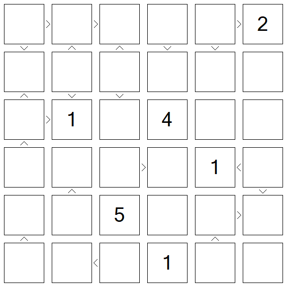 Futoshiki - Difícil