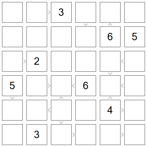 Futoshiki - Difícil