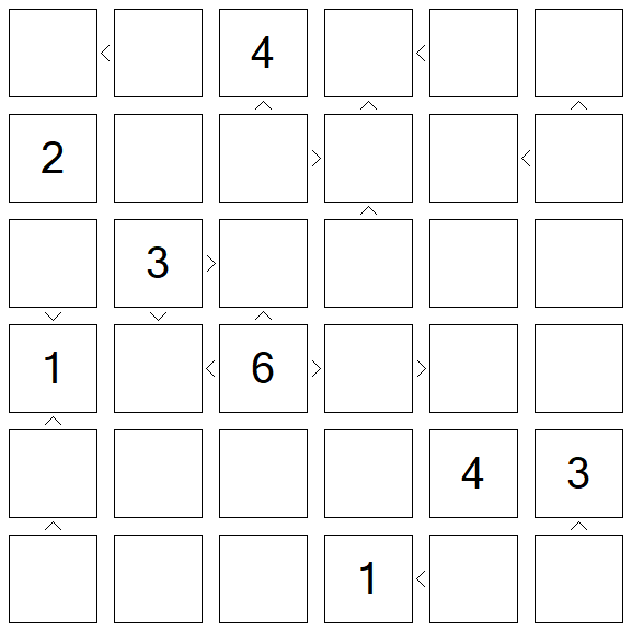 Futoshiki - Difícil