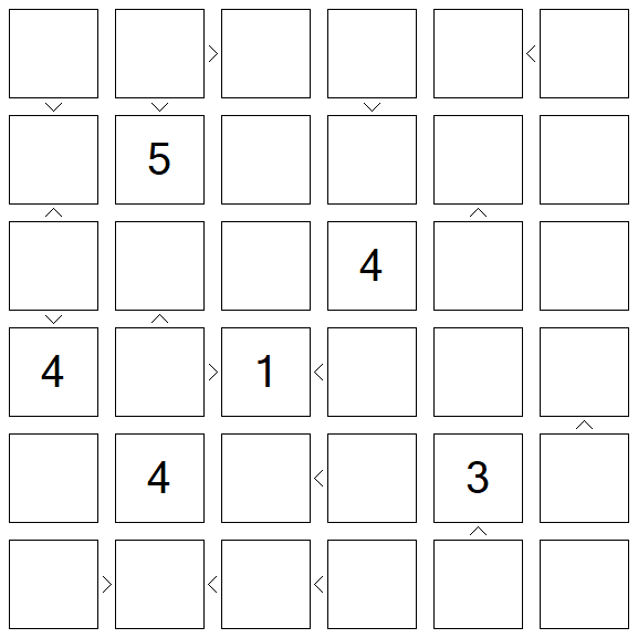 Futoshiki - Difícil