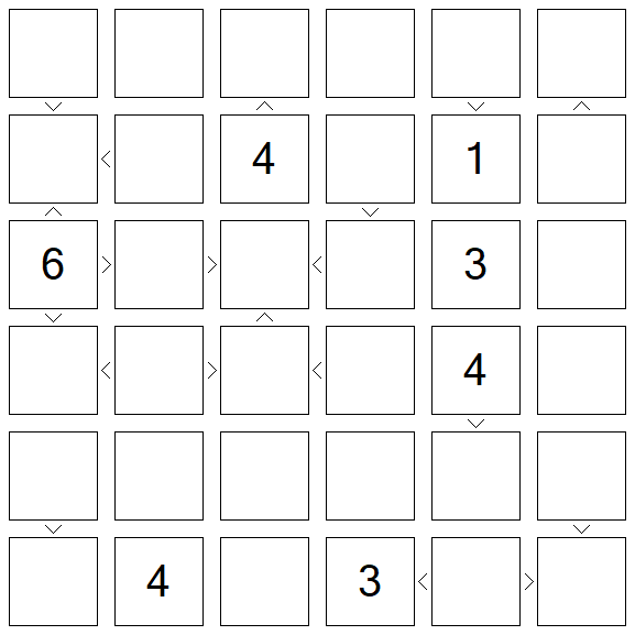 Futoshiki - Difícil