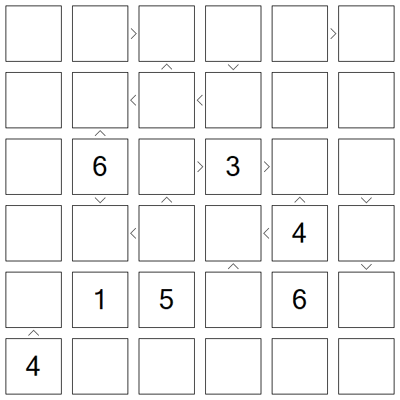 Futoshiki - Difícil