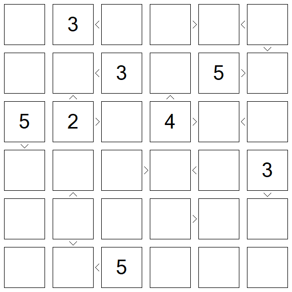 Futoshiki - Difícil