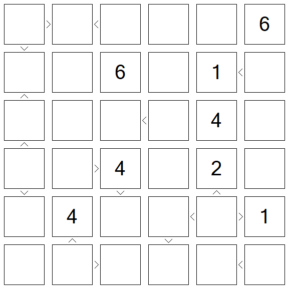 Futoshiki - Difícil