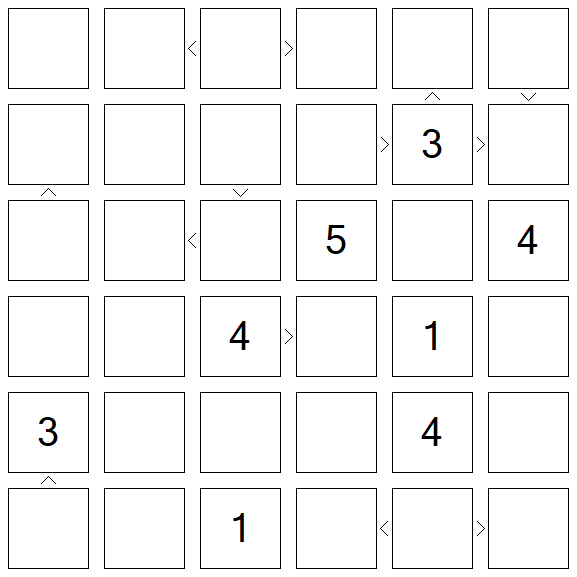 Futoshiki - Difícil