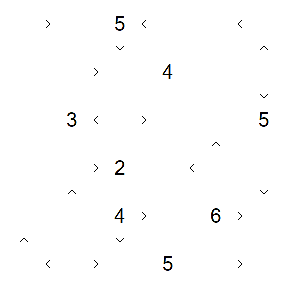 Futoshiki - Difícil