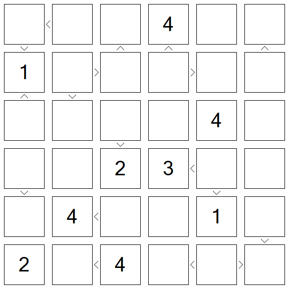 Futoshiki - Difícil