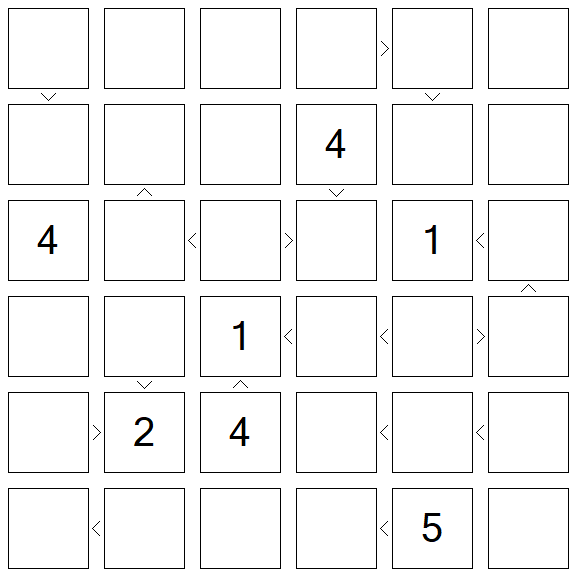 Futoshiki - Difícil