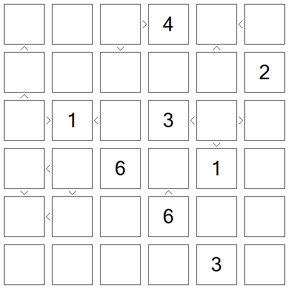 Futoshiki - Difícil