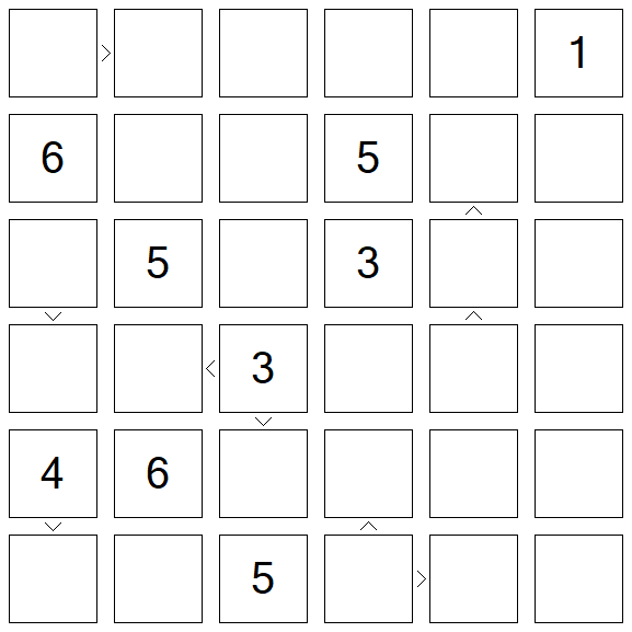 Futoshiki - Difícil