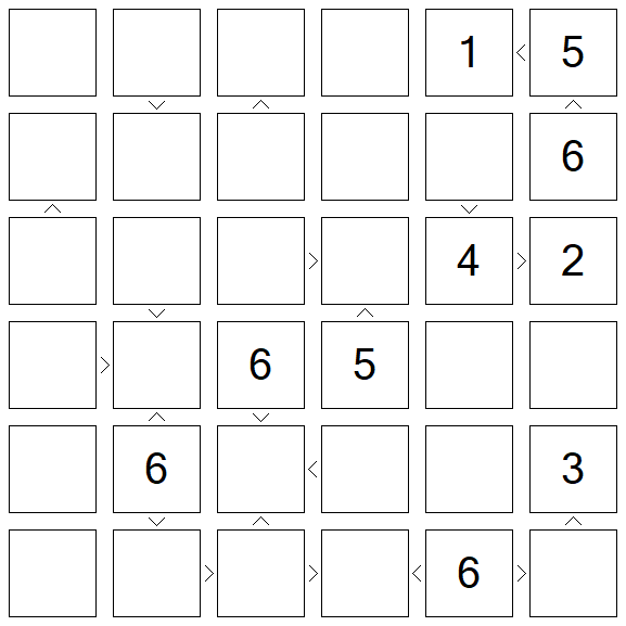 Futoshiki - Difícil